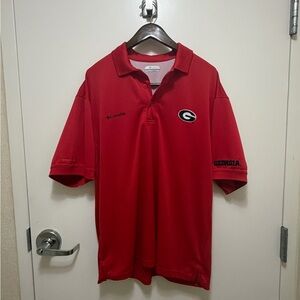 Columbia PFG Red Georgia Bulldogs Polo Shirt
